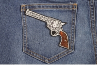 6 Shooter Pistol Patch Left Patch | Embroidered Patches 6 Shooter Pistol Patch Left Patch | Embroidered Patches