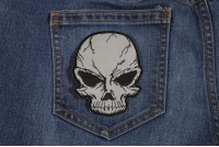 Reflective Small Cracked Skull Patch | Embroidered Patches Reflective Small Cracked Skull Patch | Embroidered Patches