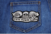 See No Evil Speak No Evil Hear No Evil Skull Patch