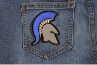 Spartan Helmet Blue Mohawk Police Patch