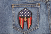 Spartan Helmet US Flag Patch