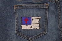 Tattered Christian Flag Patch Tattered Christian Flag Patch