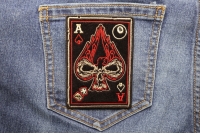 Ace Of Spades Skull Small Biker Patch | Embroidered Patches Ace Of Spades Skull Small Biker Patch | Embroidered Patches