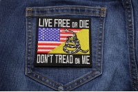 Live Free Or Die Don't Tread On Me Gadsden American Flag Patch | Embroidered Patches Live Free Or Die Don't Tread On Me Gadsden American Flag Patch | Embroidered Patches