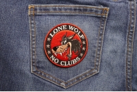 Lone Wolf No Clubs Patch | Embroidered Patches
