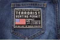 Terrorist Hunting Permit Patch Terrorist Hunting Permit Patch