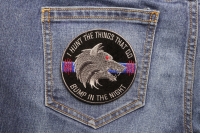 Thin Blue Line Bump In The Night Wolf Patch | Embroidered Patches Thin Blue Line Bump In The Night Wolf Patch | Embroidered Patches