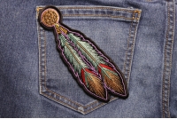 Tribal Feathers Patch | Embroidered Patches