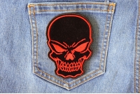 Black and Red Skull Patch Black and Red Skull Patch