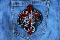 Dragon Skeleton and Cross Small Patch Dragon Skeleton and Cross Small Patch