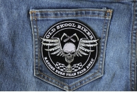 Old skool Biker Skull Patch Old skool Biker Skull Patch