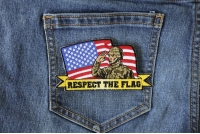 Respect the flag Soldier Salute Patch Respect the flag Soldier Salute Patch