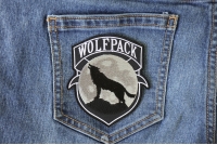 Wolfpack Patch Wolf Howling Moon Silhouette Wolfpack Patch Wolf Howling Moon Silhouette
