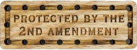 Protected by the 2nd Amendment Oak Wood Patch