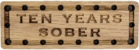 Ten Years SOBER Oak Wood Patch
