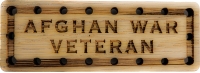 Afghan War Veteran Oak Wood Patch