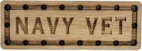 Navy Vet Oak Wood Patch
