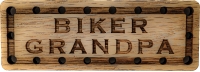 Biker Grandpa Oak Wood Patch
