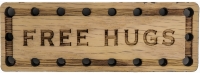 Free Hugs Oak Wood Patch