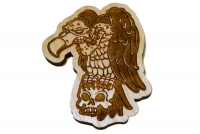 Buzzard Vulture on Skull Wood Decor