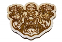 FAFO Skull Biker Wood Decor