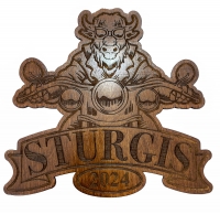 Sturgis 2024 Buffalo Biker 10 inch Stained Rally Souvenir