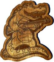 Alligator Shotgun Wood Wall Decoration