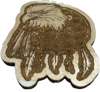 Eagle and Dreamcatcher Wood Decor