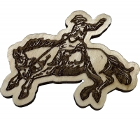 Cowboy on Horse Wood Decor