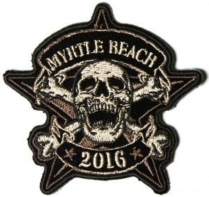Myrtle Beach 2016 Bike Week Patch Star Skull