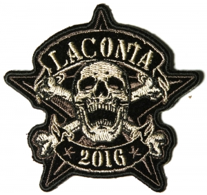 Laconia 2016 Motorcycle Rally Patch Star Skull