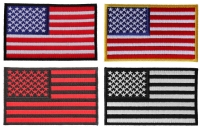 4 Inch American Flag Patches Set Of 4 Embroidered US Flags | Embroidered Patches 4 Inch American Flag Patches Set Of 4 Embroidered US Flags | Embroidered Patches