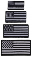American Flag Patches Black White Small 4 Sizes American Flag Patches Black White Small 4 Sizes