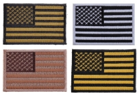 American Flag Patches In Subdued Colors Set Of 4 Small Embroidered US Flags American Flag Patches In Subdued Colors Set Of 4 Small Embroidered US Flags