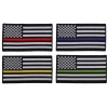 American Flags With Different Colored Thin Stripes For Service Members