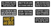 Anti Texting And Driving Patches To Raise Awareness Set Of 8 Patches
