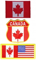 Canadian Flag Patches Embroidered 3 Flags Canadian Flag Patches Embroidered 3 Flags