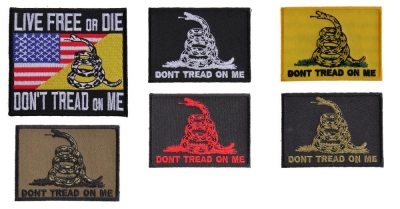 Gadsden Flag Patch Don't Tread on Me Embroidered Patch O'D Green and Black