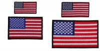Embroidered American Flag Patches Black Borders 4 Small Sizes Iron On Embroidered American Flag Patches Black Borders 4 Small Sizes Iron On
