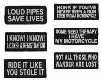 Funny Biker Patches Set Of 6 Funny Biker Patches Set Of 6