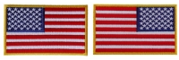 Left And Right American Flag Patches Embroidered 4 Inch | Embroidered Patches Left And Right American Flag Patches Embroidered 4 Inch | Embroidered Patches