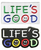 Life's Good Iron On Patches