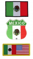 Mexico Flag Patches Set Of 3 Mexico Flag Patches Set Of 3