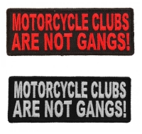 Motorcycle Clubs Are NOT Gangs Patch For Bikers In Clubs