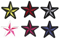 Nautical Star Patches Set Of 6, Multi-color | Embroidered Patches