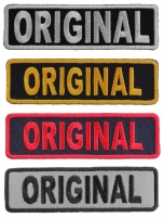 ORIGINAL Patches Embroidered In White Red Yellow Over Black And 1 Reflective Patch ORIGINAL Patches Embroidered In White Red Yellow Over Black And 1 Reflective Patch