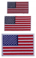 Small US Flag Patches White Border 3 Embroidered American Flags Small US Flag Patches White Border 3 Embroidered American Flags