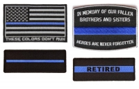 Thin Blue Line Patches Set Of 4 For Police Thin Blue Line Patches Set Of 4 For Police