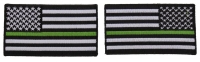 Thin Green Line Left And Right American Flag Patch For Vets | Embroidered Patches Thin Green Line Left And Right American Flag Patch For Vets | Embroidered Patches