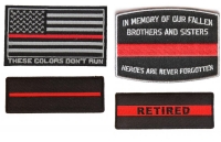 Thin Red Line Fire Fighter Patch Set Of 4 For Firefighters Thin Red Line Fire Fighter Patch Set Of 4 For Firefighters